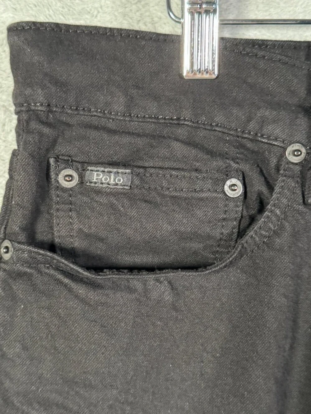 Polo Ralph Lauren Jeans Mens 32x32 Black The Sullivan Slim Stretch Denim Pants